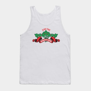 KISS THE BARBEQUE QUEEN (2) - Mistletoe - Christmas Tank Top